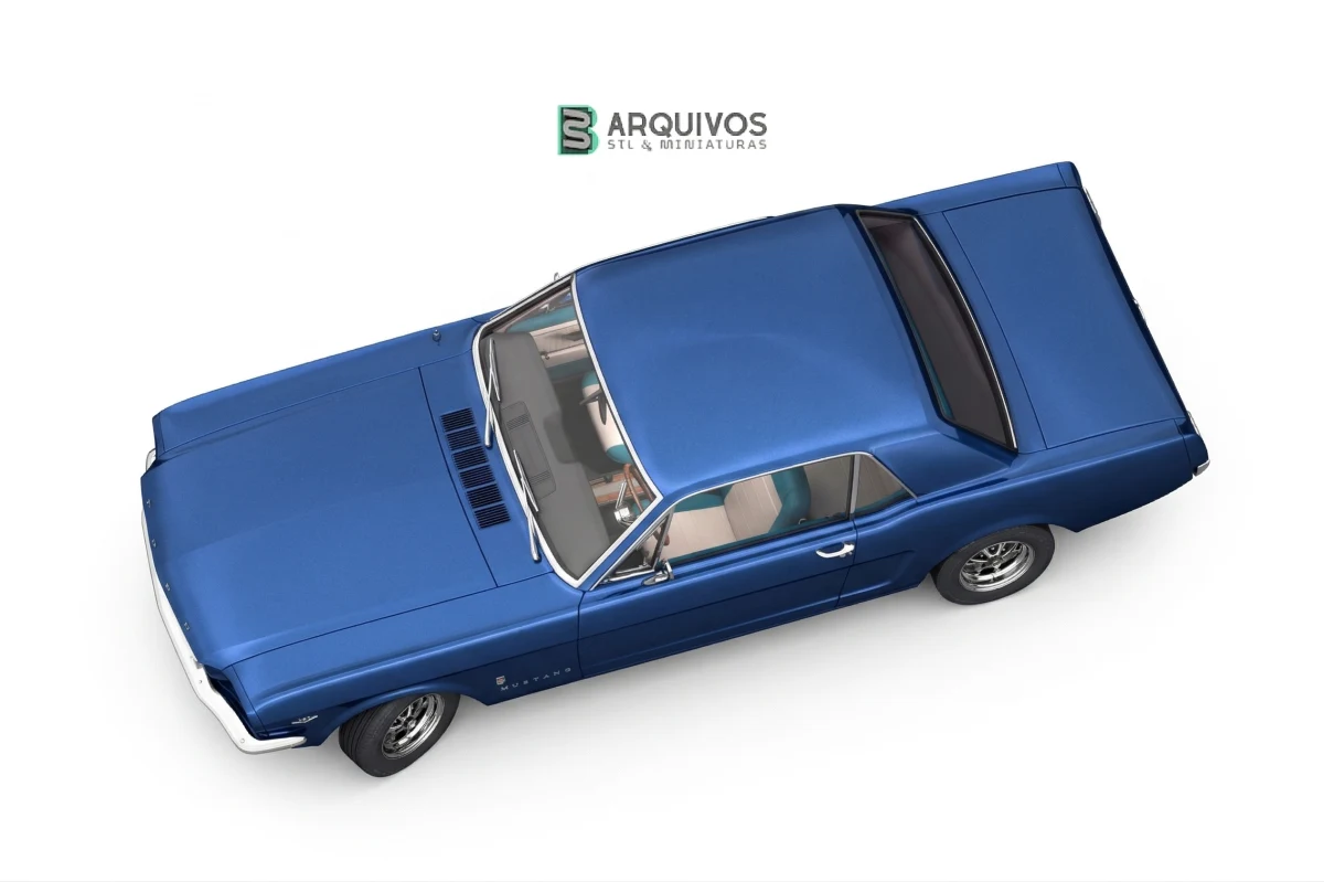 Modelo 3D STL - Ford Classic Mustang 1965 Muscle Car — foto 4